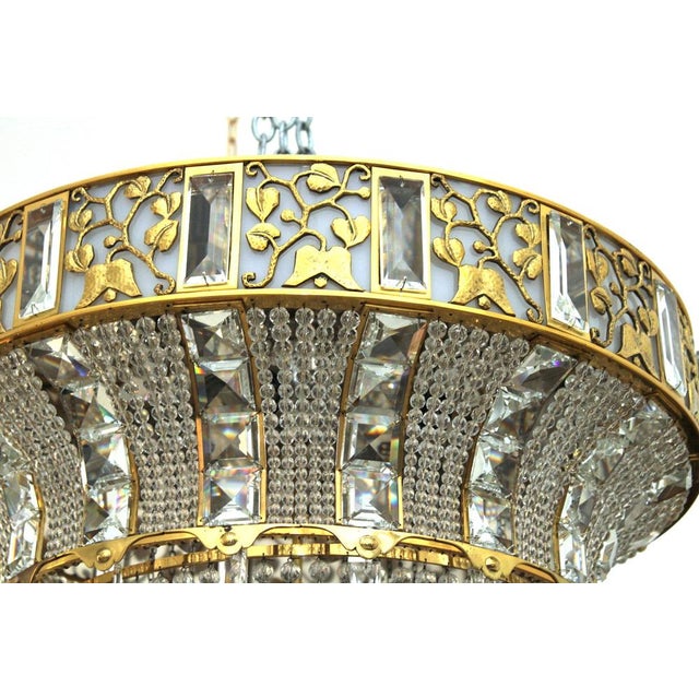 Chandelier by Josef Hoffmann for the Art Exhibition in Cologne / Lobmeyr, 1914 / 1970s For Sale - Image 6 of 12