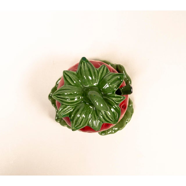 Vintage Majolica Strawberry Jam Bowl, 1970s For Sale - Image 15 of 17