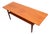 Mid Century Danish Modern Coffee Table Solid Teak Denmark Surfboard Rectangular For Sale