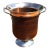Late 20th Century Mid-Century Modern Brass and Walnut Champagne Cooler For Sale