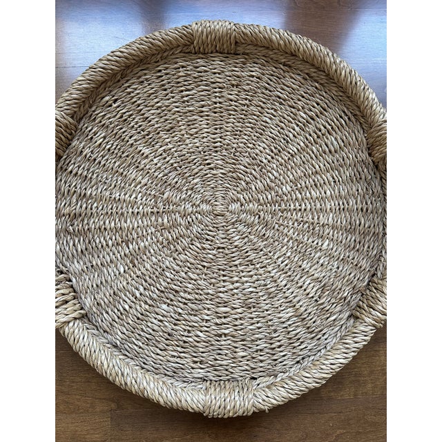 Ralph Lauren Vintage French 21” Woven Tray With Handles For Sale - Image 4 of 16