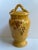 1980s Arte Italica "Sole Mustard" Ceramic 13" Tall Yellow Jar With Lid Grapes Leaves Design Made in Italy For Sale In New York - Image 6 of 18