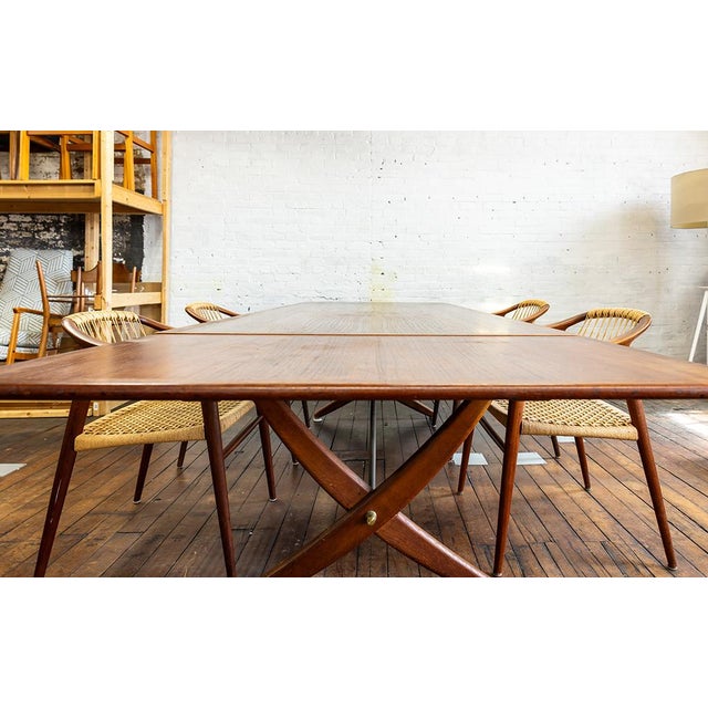 1950s Hans Wegner Danish Dining Table, Model at-314 for Andreas Tuck For Sale - Image 9 of 15