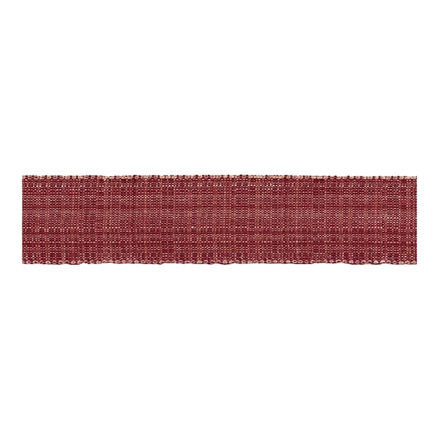 SAMPLE - Schumacher Tweed Tape Medium In Red For Sale