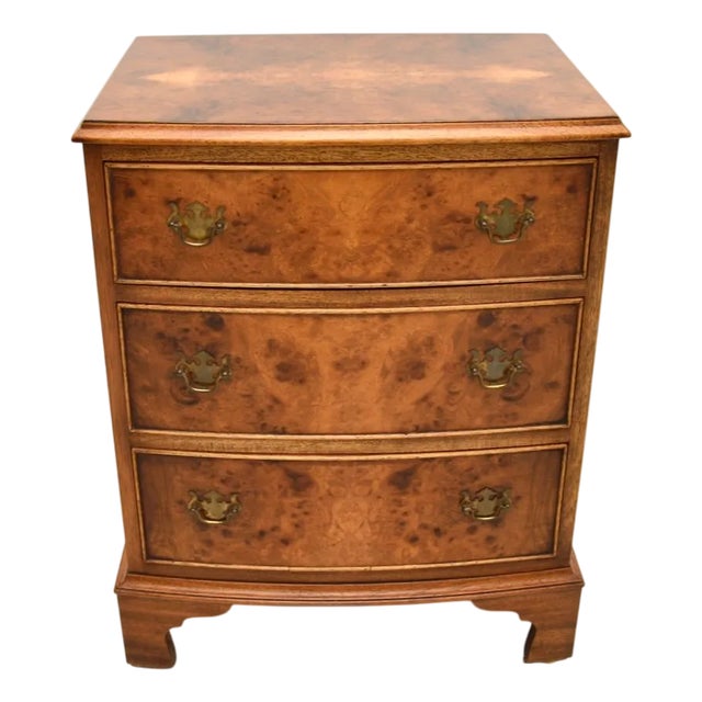 Burr Walnut Chest of Drawers, 1930s For Sale