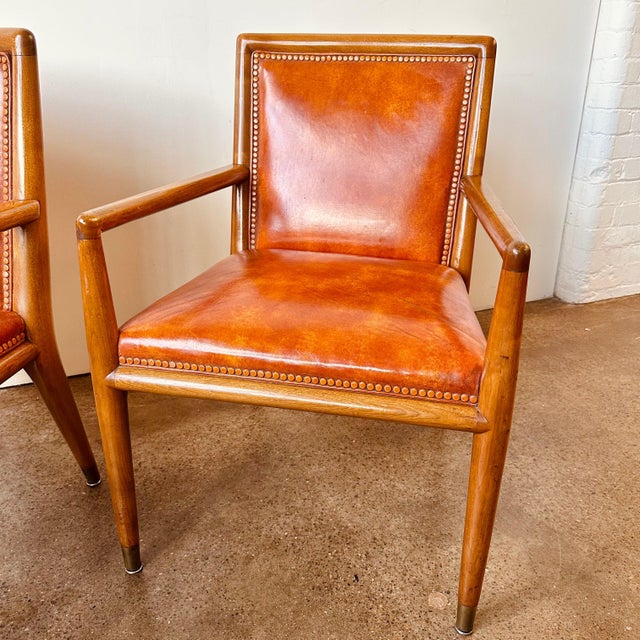 Wood Th Robsjohn-Gibbings Krug Arm Chairs - a Pair For Sale - Image 7 of 12