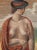 Modern Kai Trier, Lady with a Hat, Oil on Canvas For Sale - Image 3 of 3