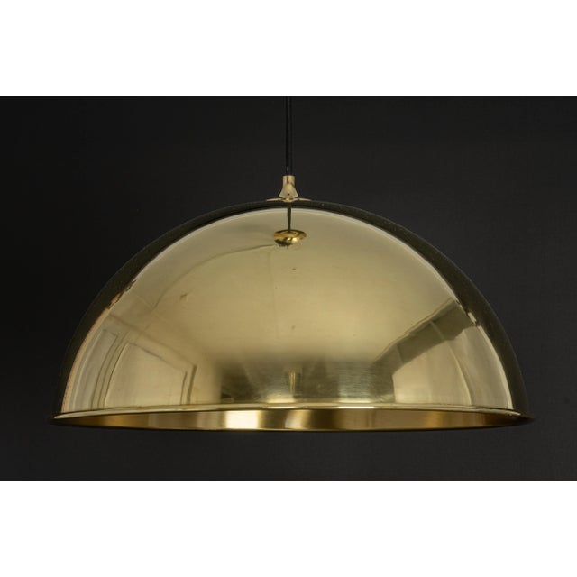 Metal Large Brass Pendant Light by Florian Schulz, Germany For Sale - Image 7 of 11