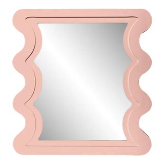 Fleur Home Carnival Mystic Rectangle Mirror in Salmon Berry, 36x48 For Sale