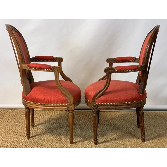 French French Louis XVI Beechwood Fauteuils - a Pair For Sale - Image 3 of 12