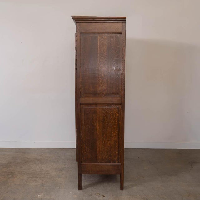 Brown 1940s French Carved Wood Cabinet by Charles Dudouyt, Attributed For Sale - Image 8 of 17