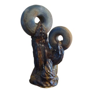 1970s Abstract Modernist Brutalist Pottery Sculpture For Sale