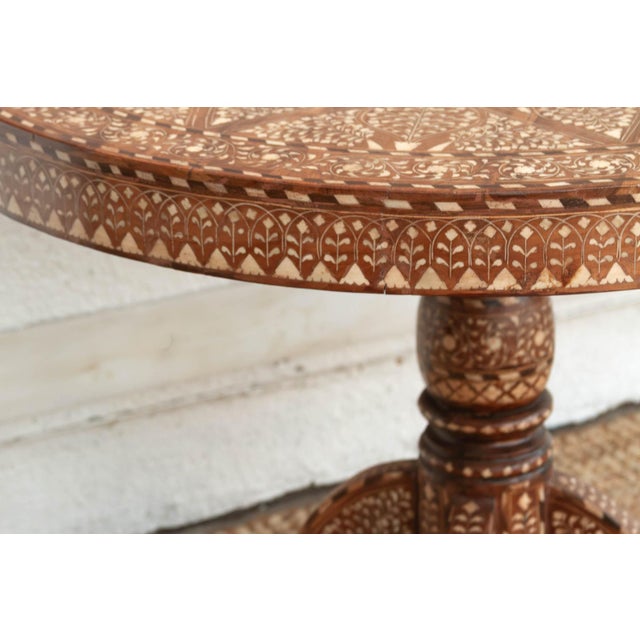 Fine 36" Dm Floral Inday Center Table For Sale - Image 10 of 12