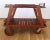 1990s Tricomfort Solid Rosewood Large Wheel Outdoor Indoor Serving Cart Made in France For Sale - Image 5 of 12
