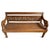 Beautifully crafted vintage Balinese teak bench, showcasing the warmth and character of solid wood in a honeyed natural...