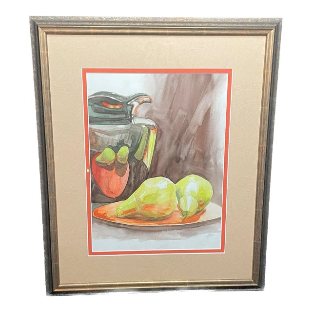 Contemporary Framed Watercolor Still Life by Matt Tisdale For Sale