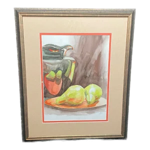 Contemporary Framed Watercolor Still Life by Matt Tisdale