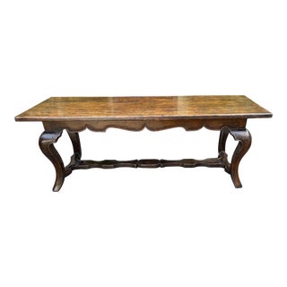 Huge Antique Carved Italian Walnut Console or Sofa Table For Sale