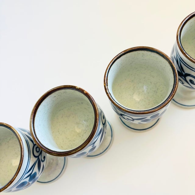 Mid 20th Century Otagiri Hacienda Pottery Goblets - Set of 4 For Sale - Image 5 of 7