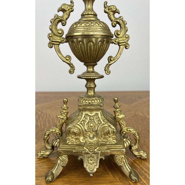 Vintage French Style Ornate Candleholders, Set of 2 For Sale - Image 4 of 16