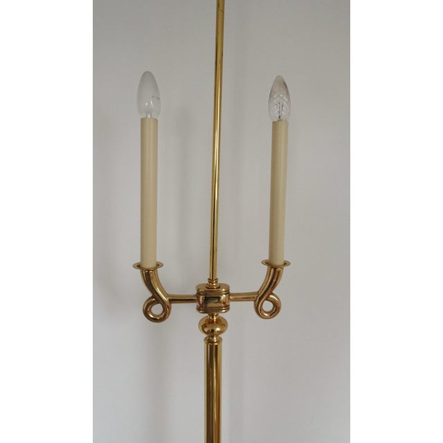 Gilded Brass Floor Lamp in the style of Gio Ponto, 1970s, in Good conditions. Designed 1970 to 1979 European Plug (up to...