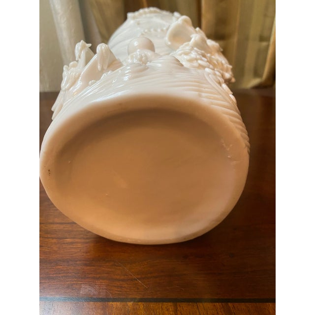 Ceramic Vintage Chinese Porcelain Blanc De Chine Dragon Vases For Sale - Image 7 of 9