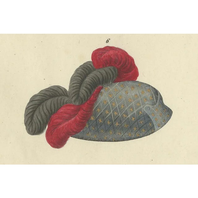 Medieval and Renaissance Helmets, 1842, Lithograph For Sale - Image 4 of 7