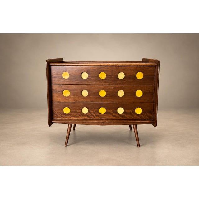 Brown Brazilian Modern Imbuia Chest of Drawers by Móveis Cimo, Brazil, 1950s For Sale - Image 8 of 18