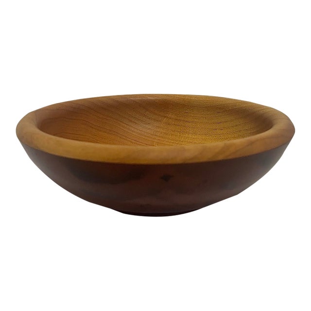 Master Wood-Turner Dan Burleson 2014 One-of-a-Kind Maple Turned Bowl With Imagery For Sale