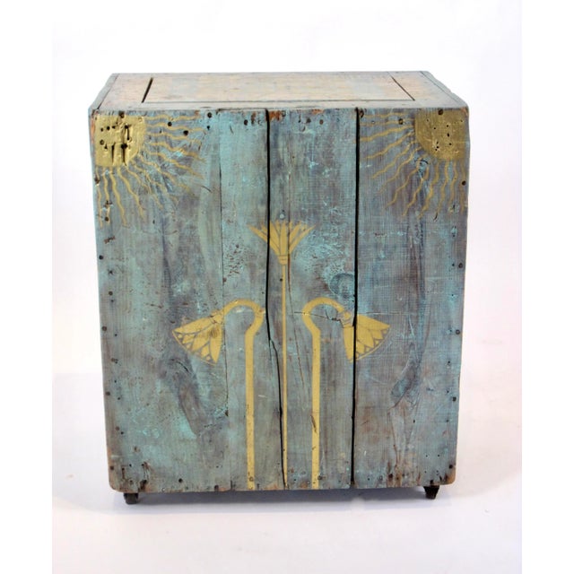 Folk Art Ankh Cabinet From Salvaged Wood, Outsider Art 20th Century For Sale - Image 10 of 12
