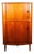 Mid Century Danish Modern Corner Cabinet Teak Wood Bar Tambour Skovmand Andersen For Sale