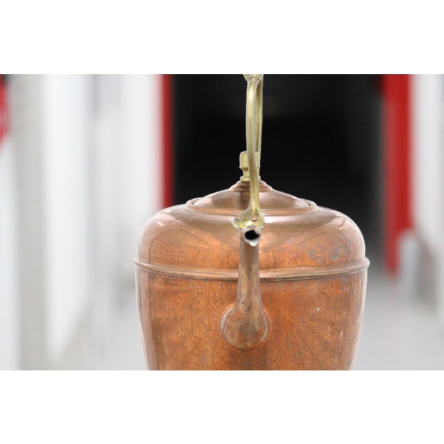 Metal Large Copper Ketle with Brass Handle, France, 1970s For Sale - Image 7 of 16