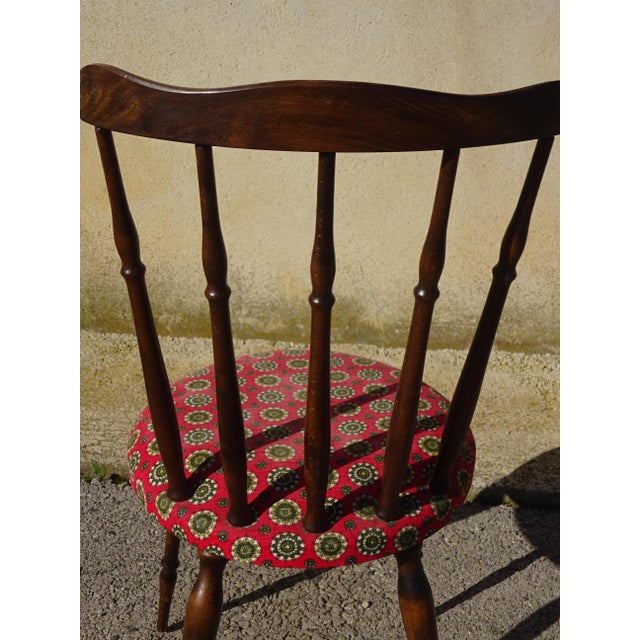 Wood and Fabric Chairs, Set of 2 For Sale - Image 12 of 18