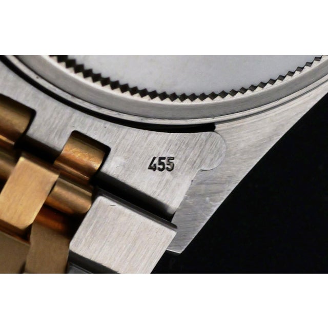 1980s Steel & Gold Rolex Datejust 36 Champagne Dial Ref 16013 For Sale - Image 5 of 7