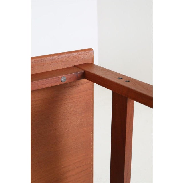 Brown Mid-Century Modern Capella Teak Side Table by Illum Wikkelsø for Niels Eilersen, 1960s For Sale - Image 8 of 10