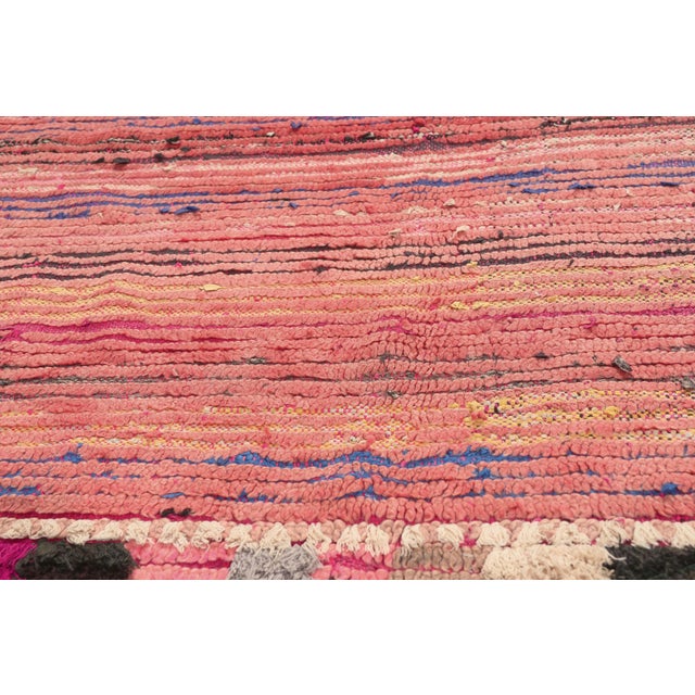 Late 20th Century Vintage Azilal Boucherouite Moroccan Rug, 06'00 X 06'03 For Sale - Image 5 of 10