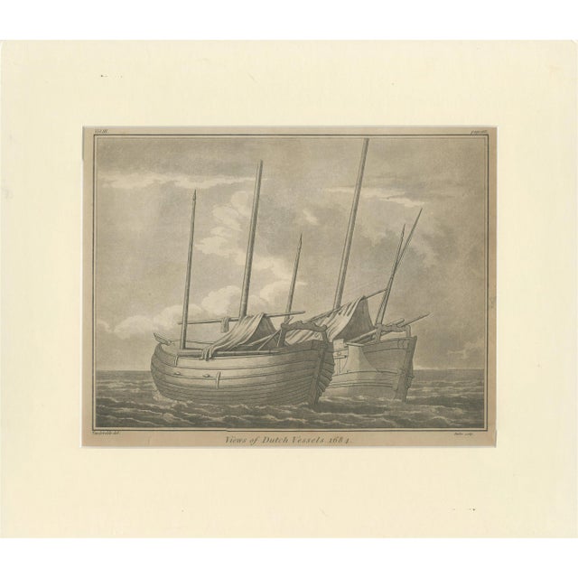 Adam Frans van der Meulen & Heath, Views of Dutch Vessels after 1684 Drawing, 1802, Engraving For Sale