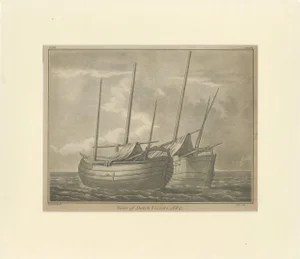Adam Frans van der Meulen & Heath, Views of Dutch Vessels after 1684 Drawing, 1802, Engraving