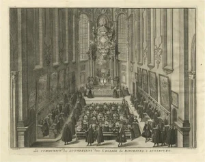 The Communion of the Lutherans in the Minorite Church in Augsburg, 1730, Paper