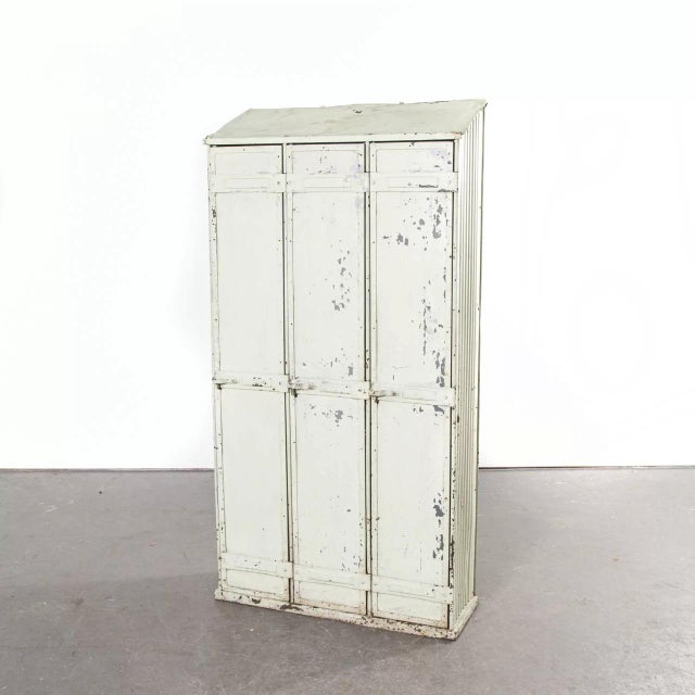 Three Door Locker by Forge De Strasbourg SNCF, 1920s For Sale - Image 9 of 9