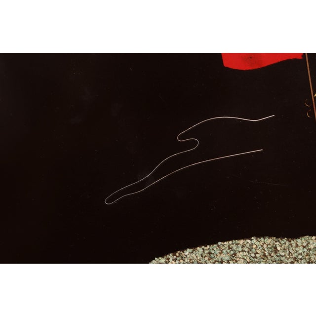 Mid-Century Black Resin Inlaid Shell and Metal Golf Motif "Birdie" Tray by Couroc For Sale - Image 16 of 16