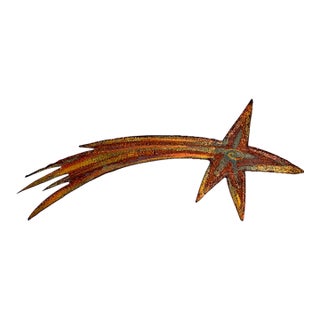 Signed Todd Shields Metal Shooting Star Wall Sculpture, Southwestern Desert Modern Decor For Sale
