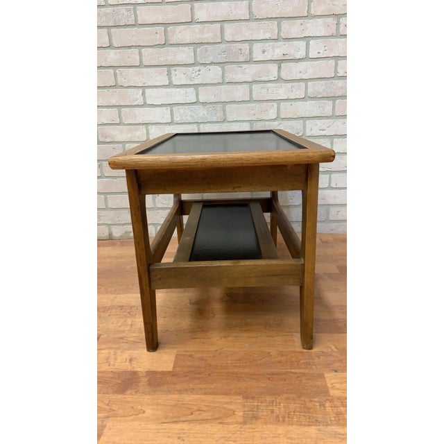 Vintage Mid Century Danish Two Tier End/Side/Serving Table For Sale - Image 4 of 9