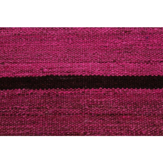 1990s Bohemian Kilim Pink Purple Wool Rug - 4'11" X 6'8" For Sale - Image 5 of 7