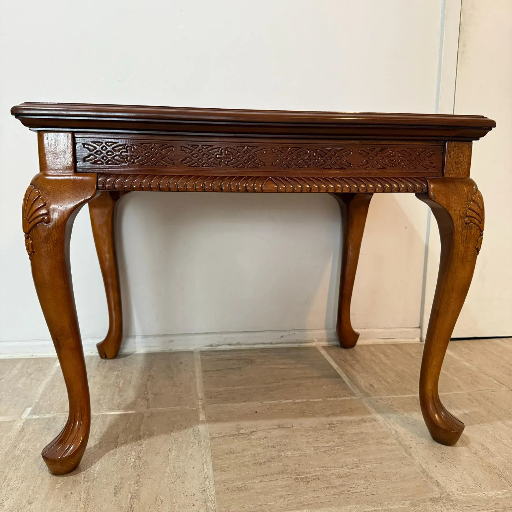 1900s Bombay Company French Style Carved Mahogany Claw Foot Side