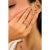 Metal Late 20th Century Multi Layered Rose Gold Plated Cz Statement Wedding Ring Size 6 For Sale - Image 7 of 10