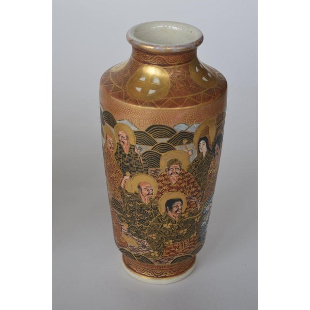 A beautiful set of four Japanese Satsuma earthenware vases dating from the late Meiji to early Taisho period, circa...