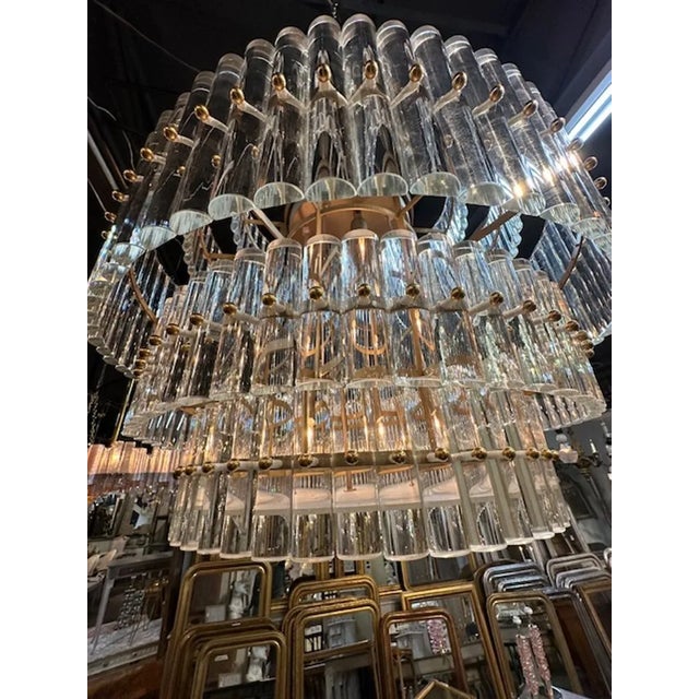Murano Glass Drum Chandelier For Sale - Image 4 of 5