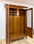 Wood Vintage Wardrobe Grange French Antique Style Locking Bronze Dowel Armoire For Sale - Image 7 of 14