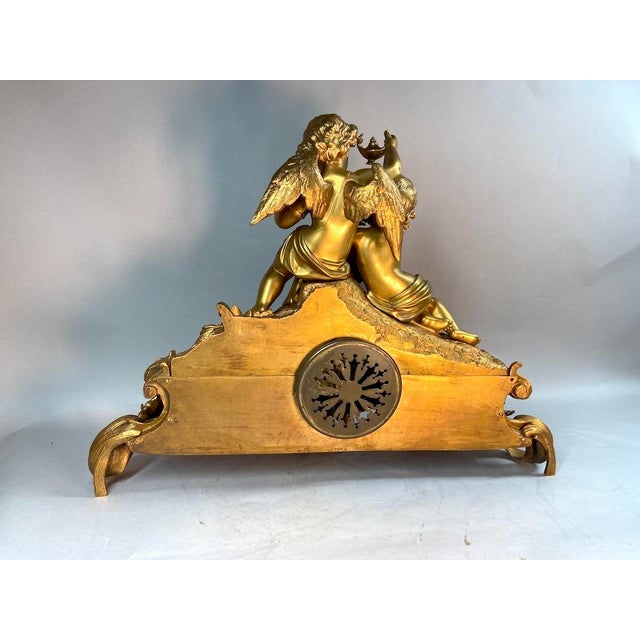 1860s Japy Freres Louis XVI Gold Bronze Sevres Clock For Sale - Image 15 of 18